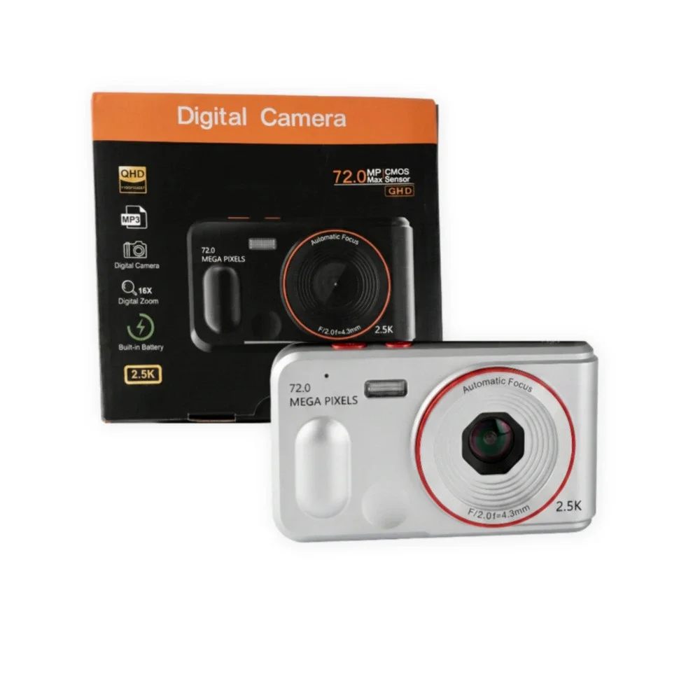 Compact Digital Camera - Silver 72.0 MP with 2.5K Video